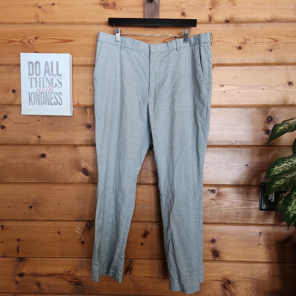 Perry Ellis Twill Pants Stretch Straight Leg Trousers Dress‎ Pants Size 36 X 32"